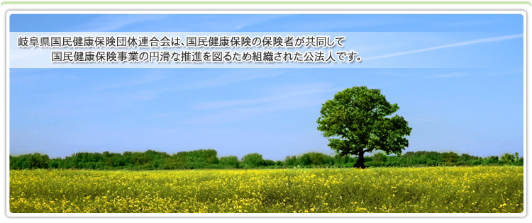 岐阜県国民健康保険団体連合会は、国民健康保険の保険者が共同して国民健康保険事業の円滑な推進を図るため組織された公法人です